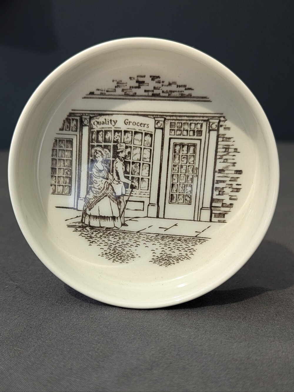 Vintage Johnson Bros. Earthenware White Ceramic Ring Dish Trinkets